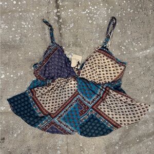 Free People Patchwork Tank Top